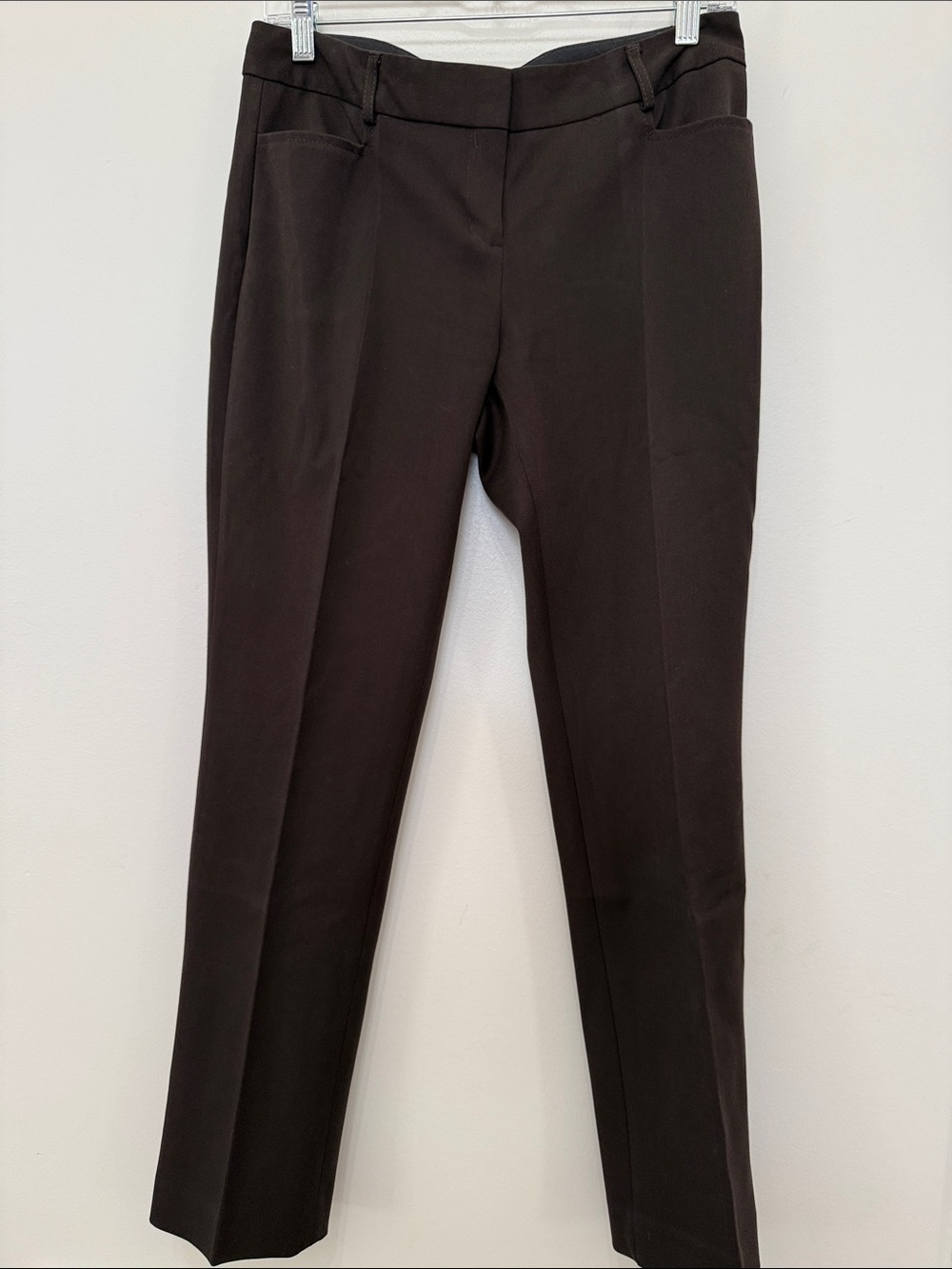Express Straight Leg Pants in Dark Brown